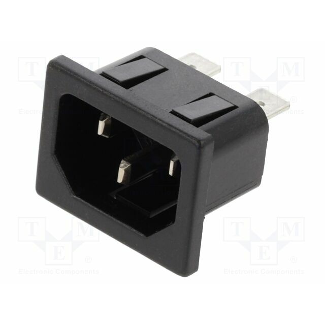 K+B Connector: AC supply; socket; male