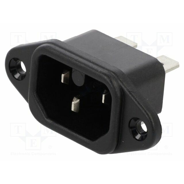 K+B Connector: AC supply; socket; male
