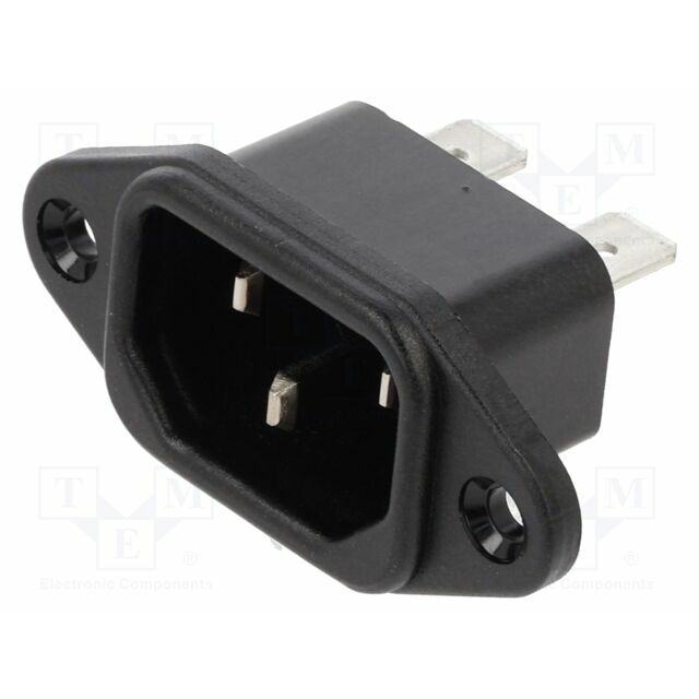 K+B Connector: AC supply; socket; male