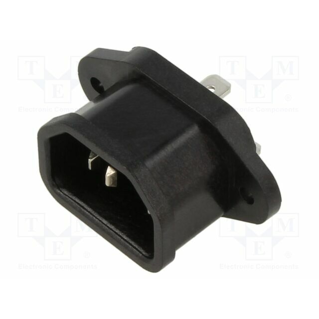 K+B Connector: AC supply; socket; male