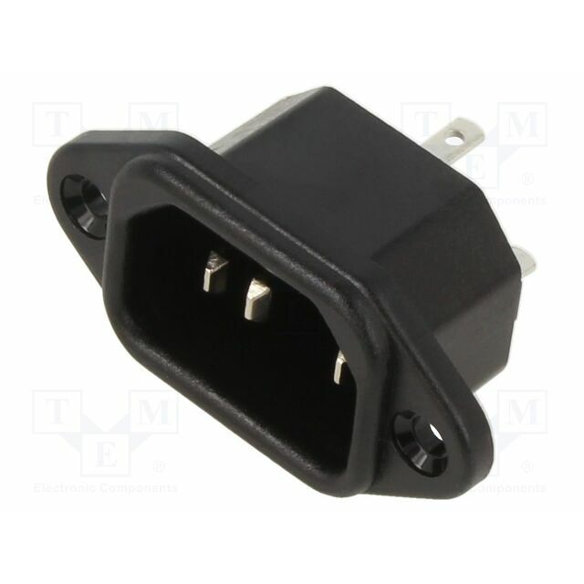 K+B Connector: AC supply; socket; male