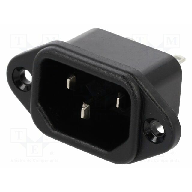 K+B Connector: AC supply; socket; male
