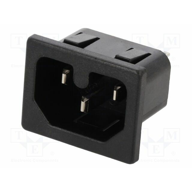 K+B Connector: AC supply; socket; male