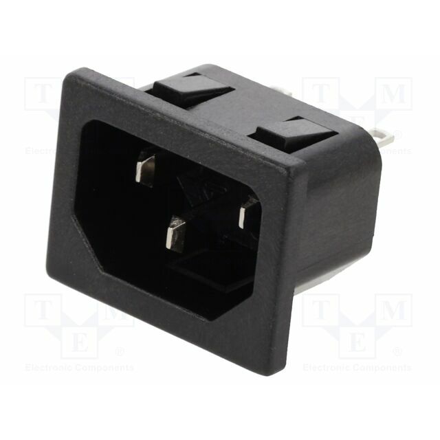 K+B Connector: AC supply; socket; male
