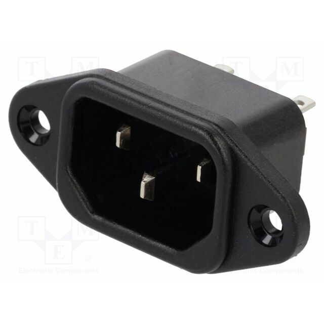 K+B Connector: AC supply; socket; male