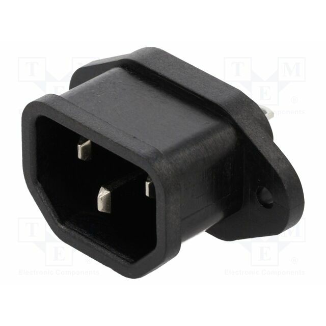 K+B Connector: AC supply; socket; male