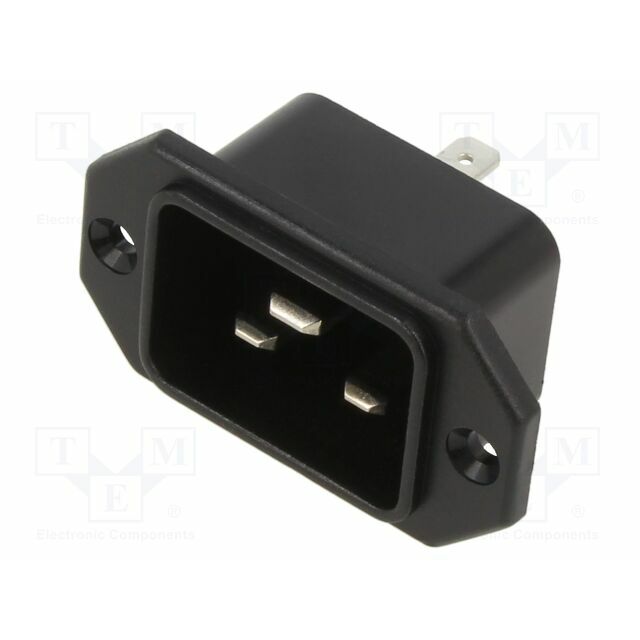 K+B Connector: AC supply; socket; male