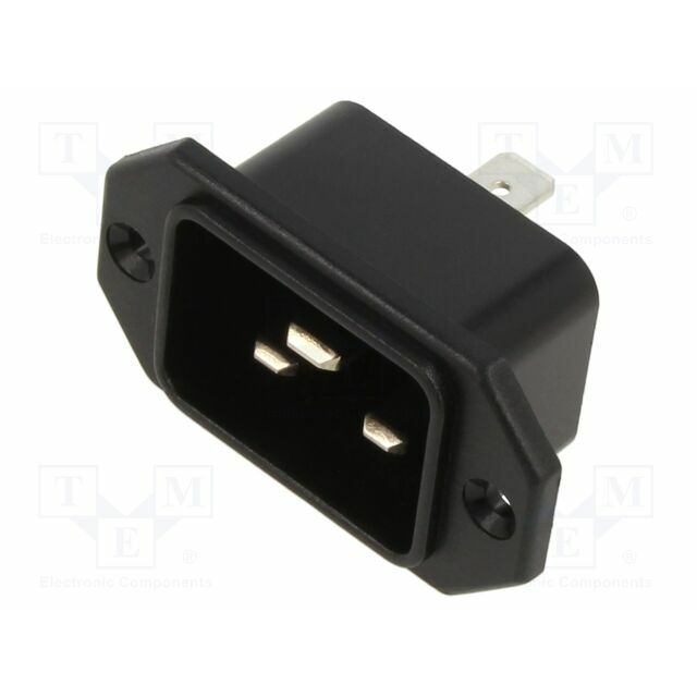 K+B Connector: AC supply; socket; male