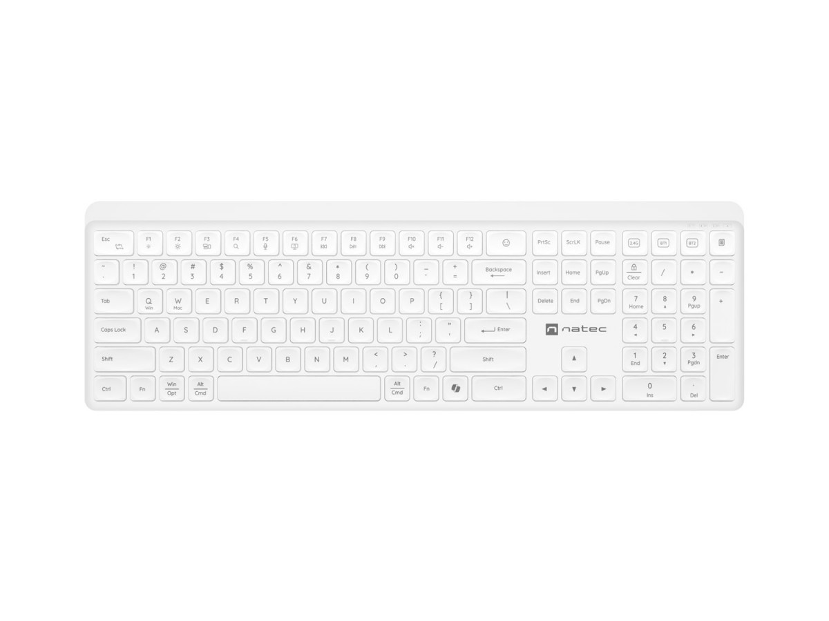 NATEC Keyboard Tang US wireless white