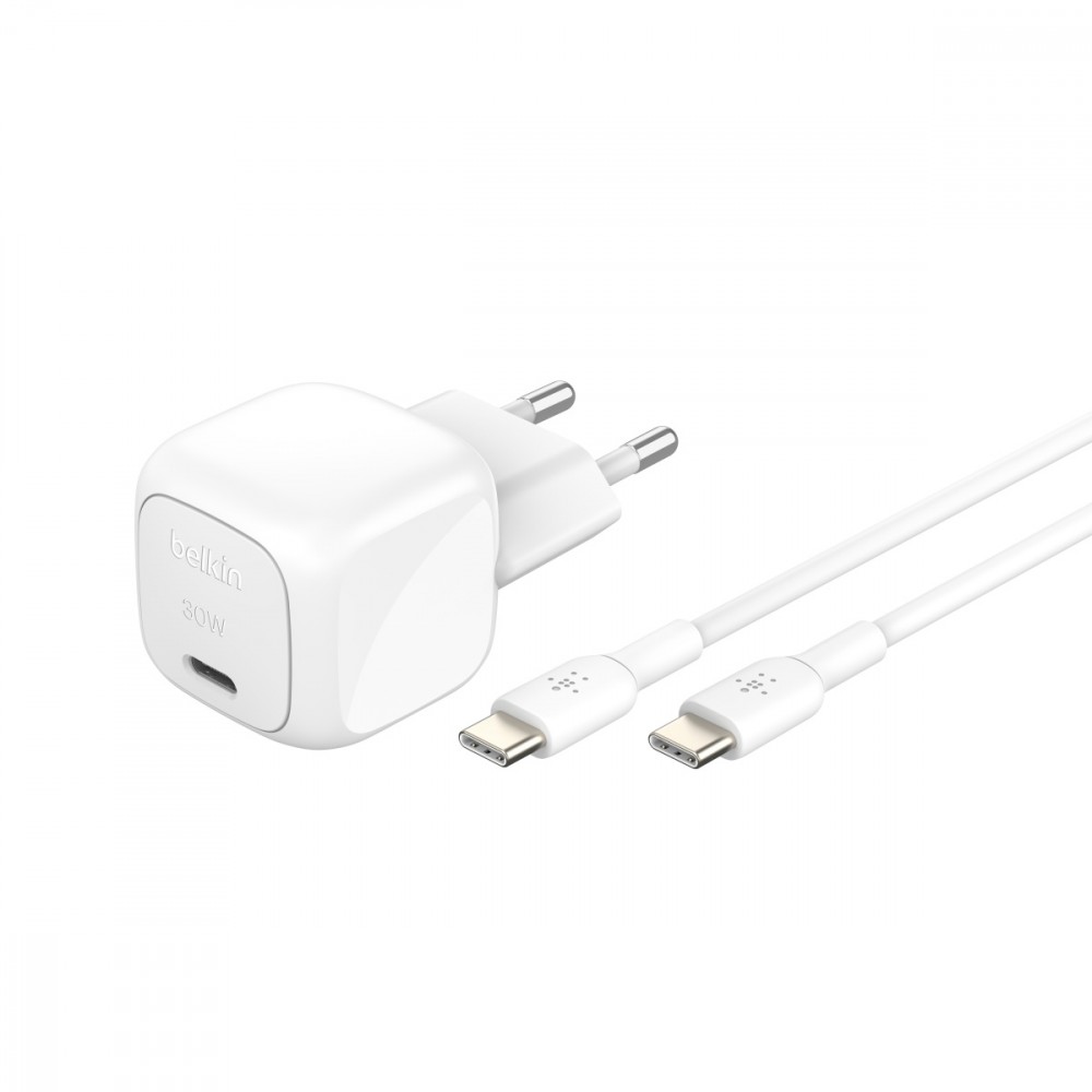 Belkin 30W USB-C sienas lādētājs balts/