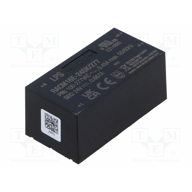 RECOM Converter: AC/DC; 16W; Uin: 85÷305VAC