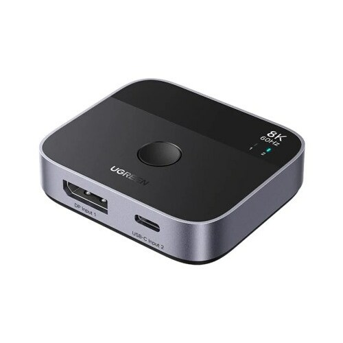 Ugreen DisplayPort/USB-C to USB-C switch grey