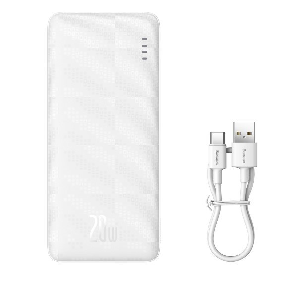 Baseus Airpow 10000mAh 20W powerbank (balts)