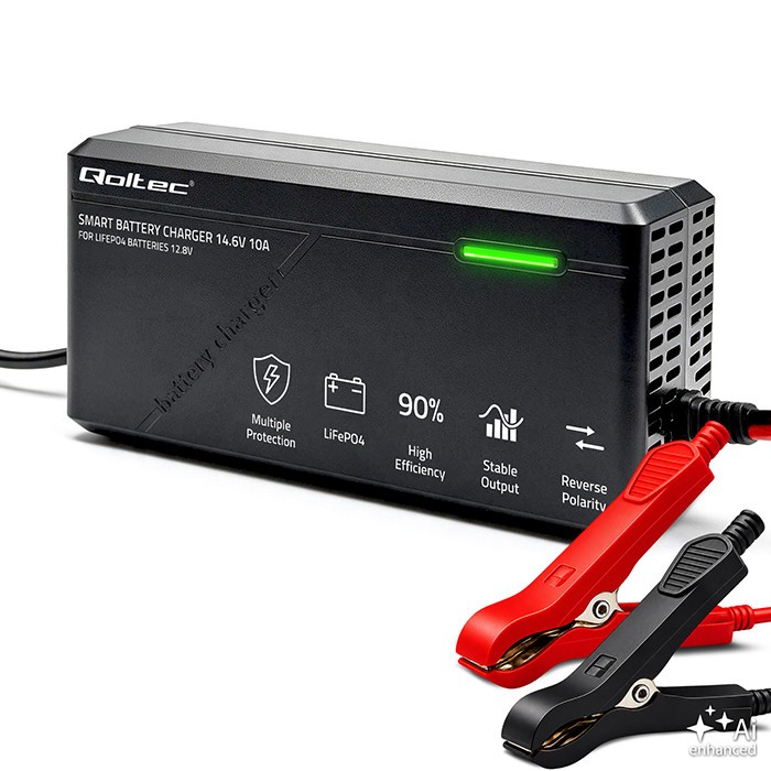 QOLTEC Charger for 12V LiFePO4 batteries