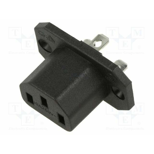 SCHURTER Connector: AC supply; socket; female