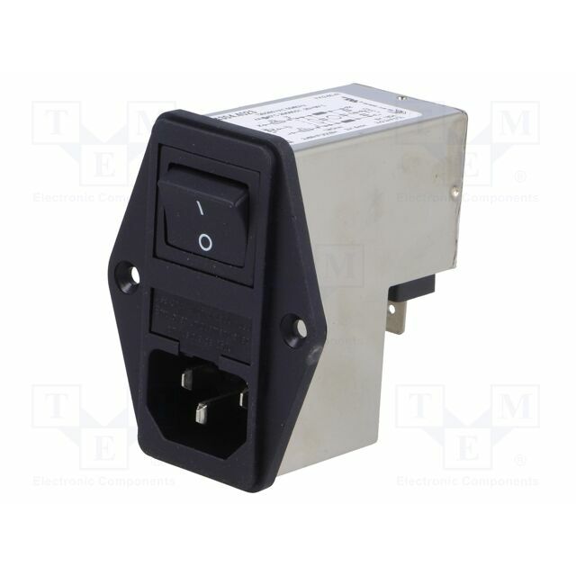 SCHURTER Connector: AC supply; socket; male