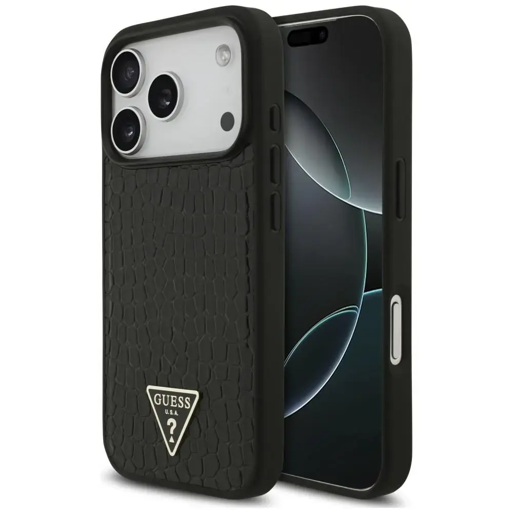 Case Guess Croco Triangle Logo MagSafe