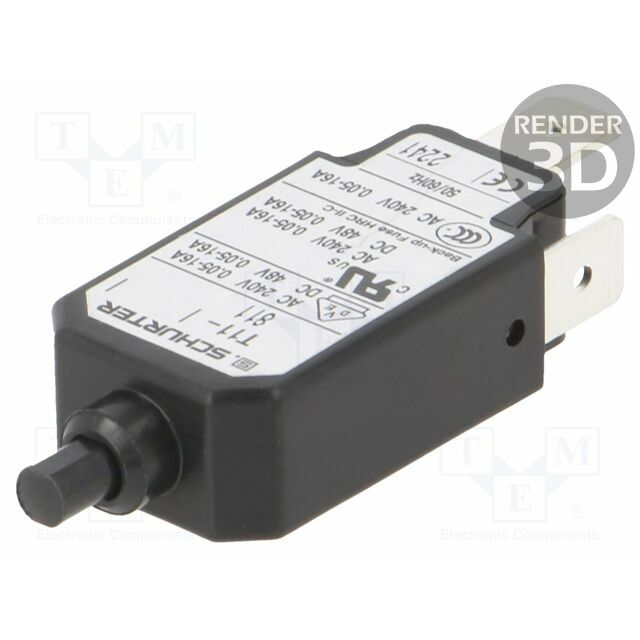 SCHURTER Circuit breaker; Urated: 240VAC; 48VDC