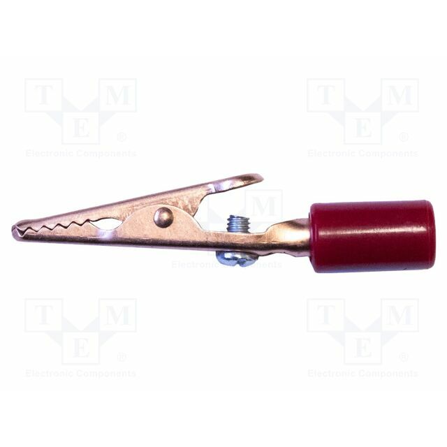 MUELLER ELECTRIC Crocodile clip; 10A; red