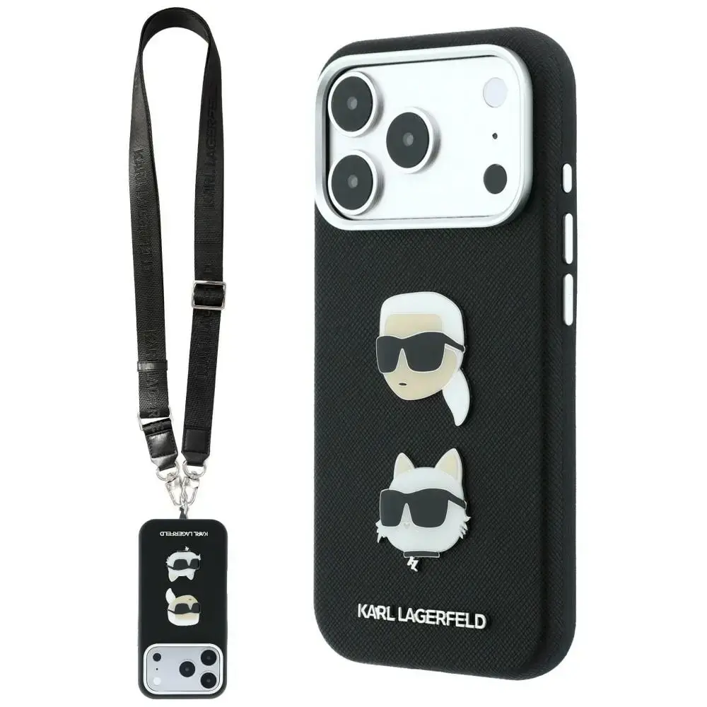 Case Karl Lagerfeld Saffiano Karl&Choupette Heads