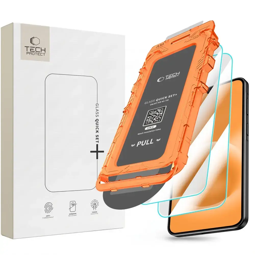 SZKŁO HARTOWANE TECH-PROTECT QUICK SET+ 2-PACK