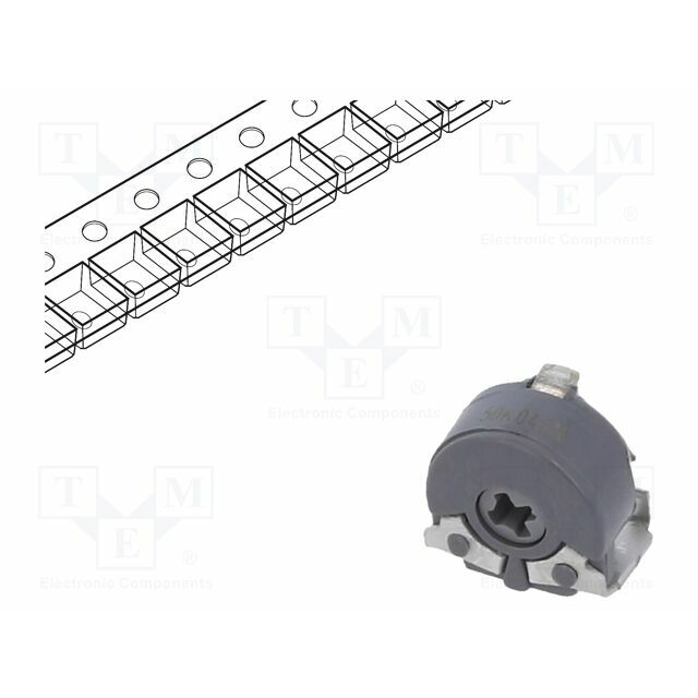 PIHER Potentiometer: mounting; 50kΩ; single turn