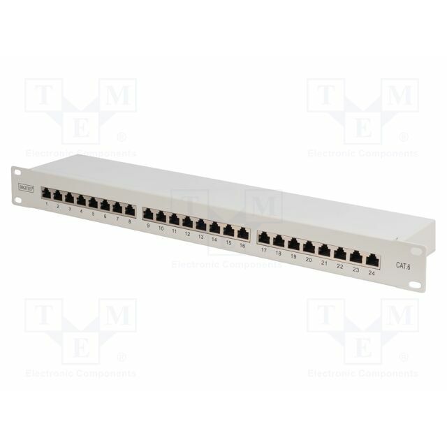 DIGITUS Patch panel; RACK; grey; RJ45
