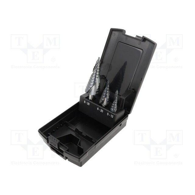 Drill bit-kit; for metal,step,conical