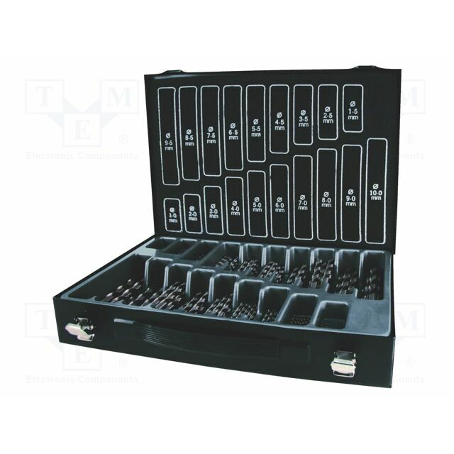 Drill bit-kit; for metal; high speed