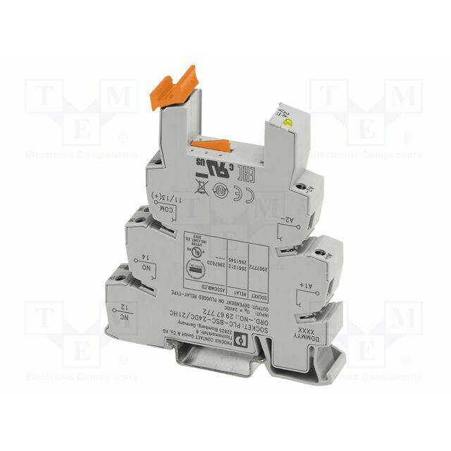 PHOENIX CONTACT Socket; Ucoil: 24VAC,24VDC