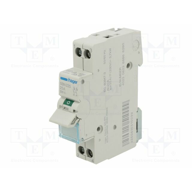 HAGER Switch-disconnector; Poles: 2; for DIN