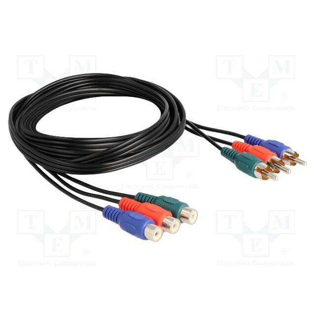 Cable; RCA socket x3,RCA plug