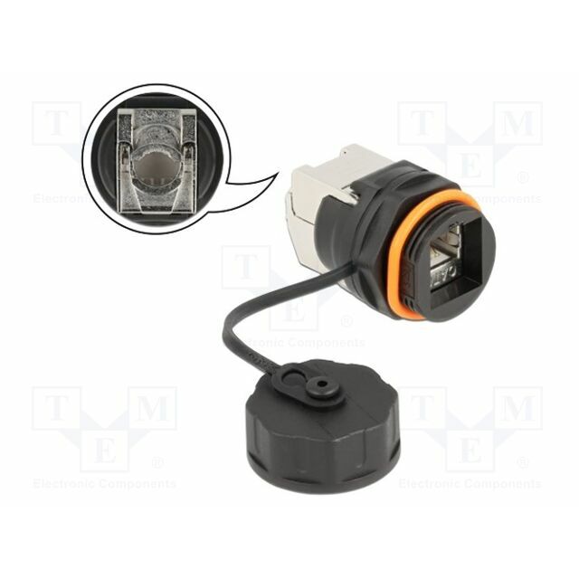RJ 45 coupler; RJ45 socket; with
