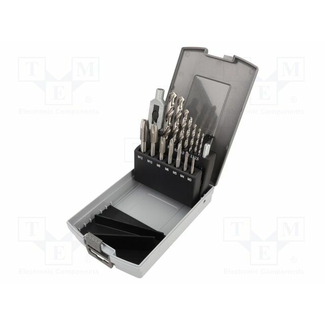 Tap: metric-set; right hand thread; Holder: