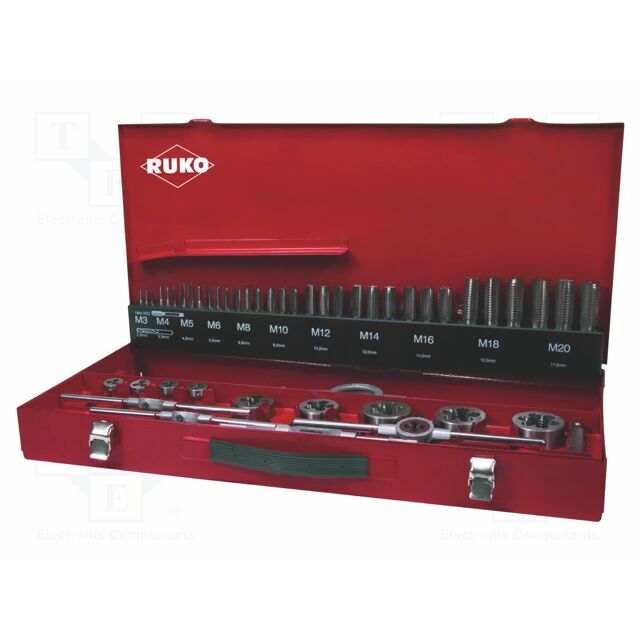 Tap: metric-set; right hand thread; Holder: