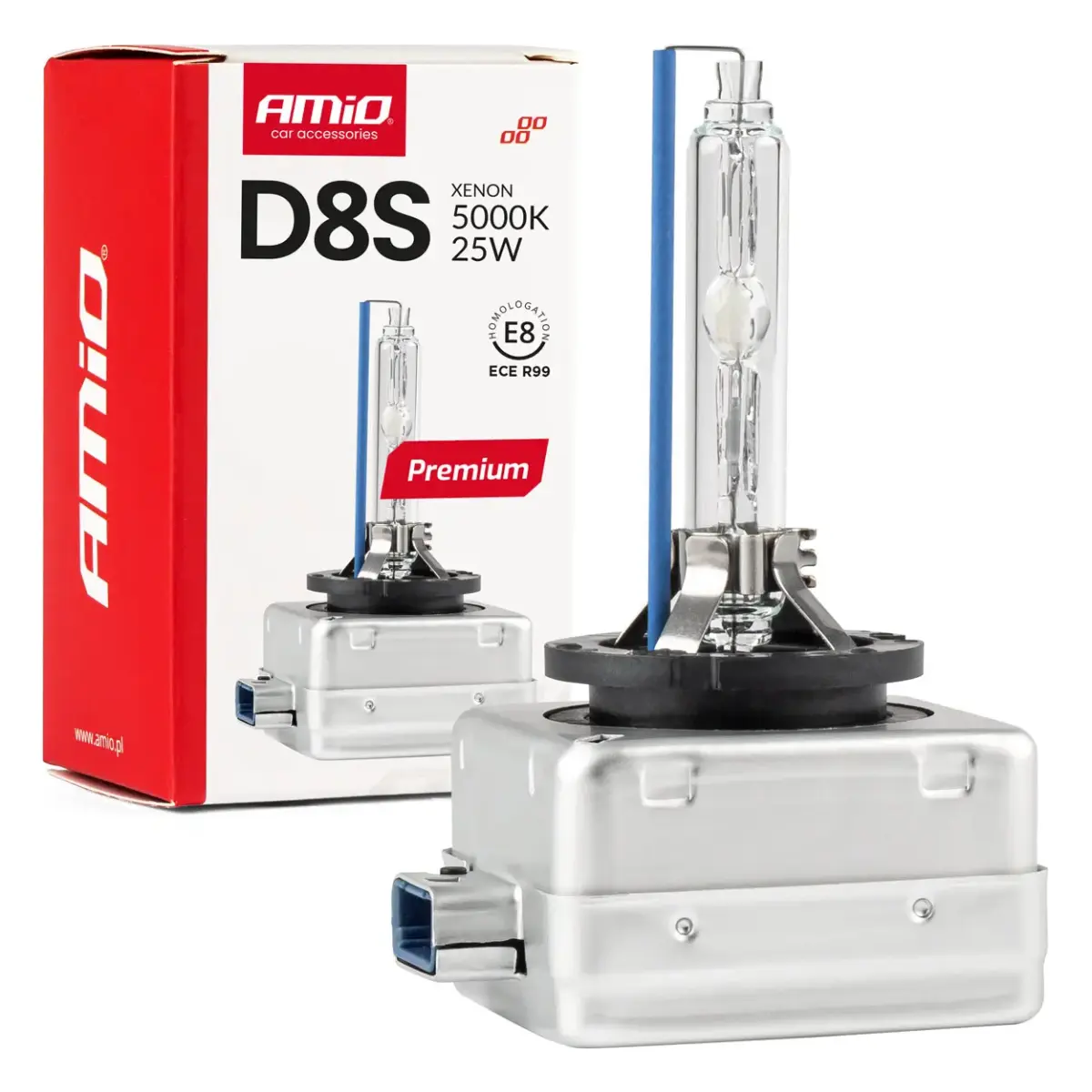 Xenon Auto spuldze D8S 5000K AMiO