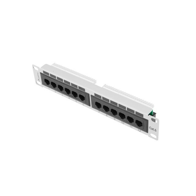 LANBERG Patch panel; RACK; white; RJ45