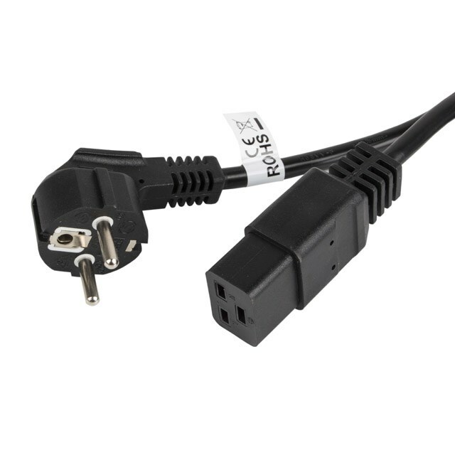 Lanberg CA-C19C-10CC-0018-BK power cable Black 1