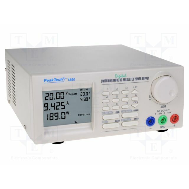 PEAKTECH Laboratory power supply: programmable; single-channel