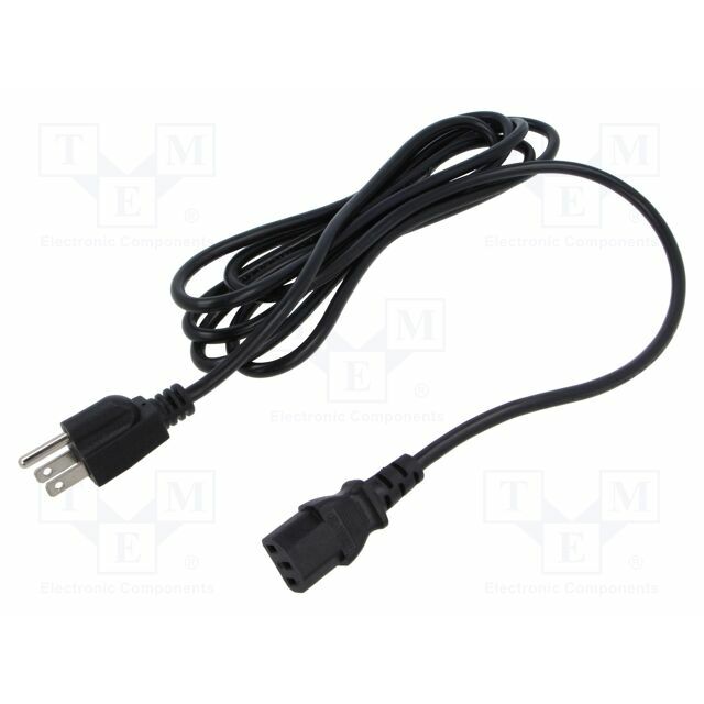 Cable; SVT; 3x18AWG; IEC C13 female