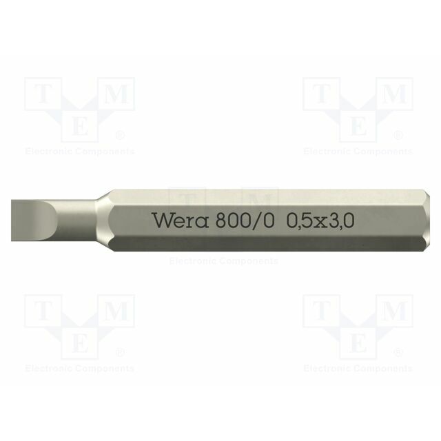 Screwdriver bit; slot; 3x0.5mm; 800/0