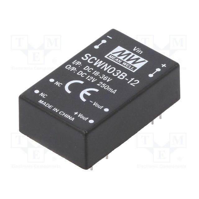 MEAN WELL Converter: DC/DC; 3W; Uin: