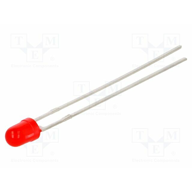 LITEON LED; red; 3mm; 3.8÷30mcd