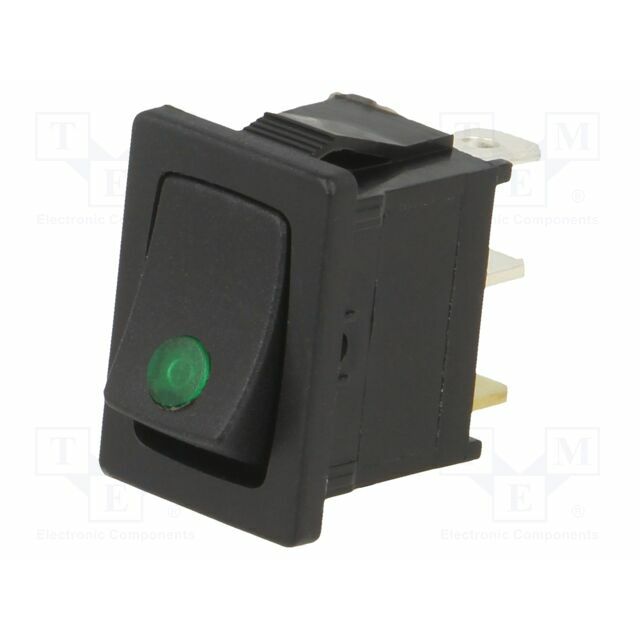 SWITCH COMPONENTS ROCKER; SPST; Pos: 2
