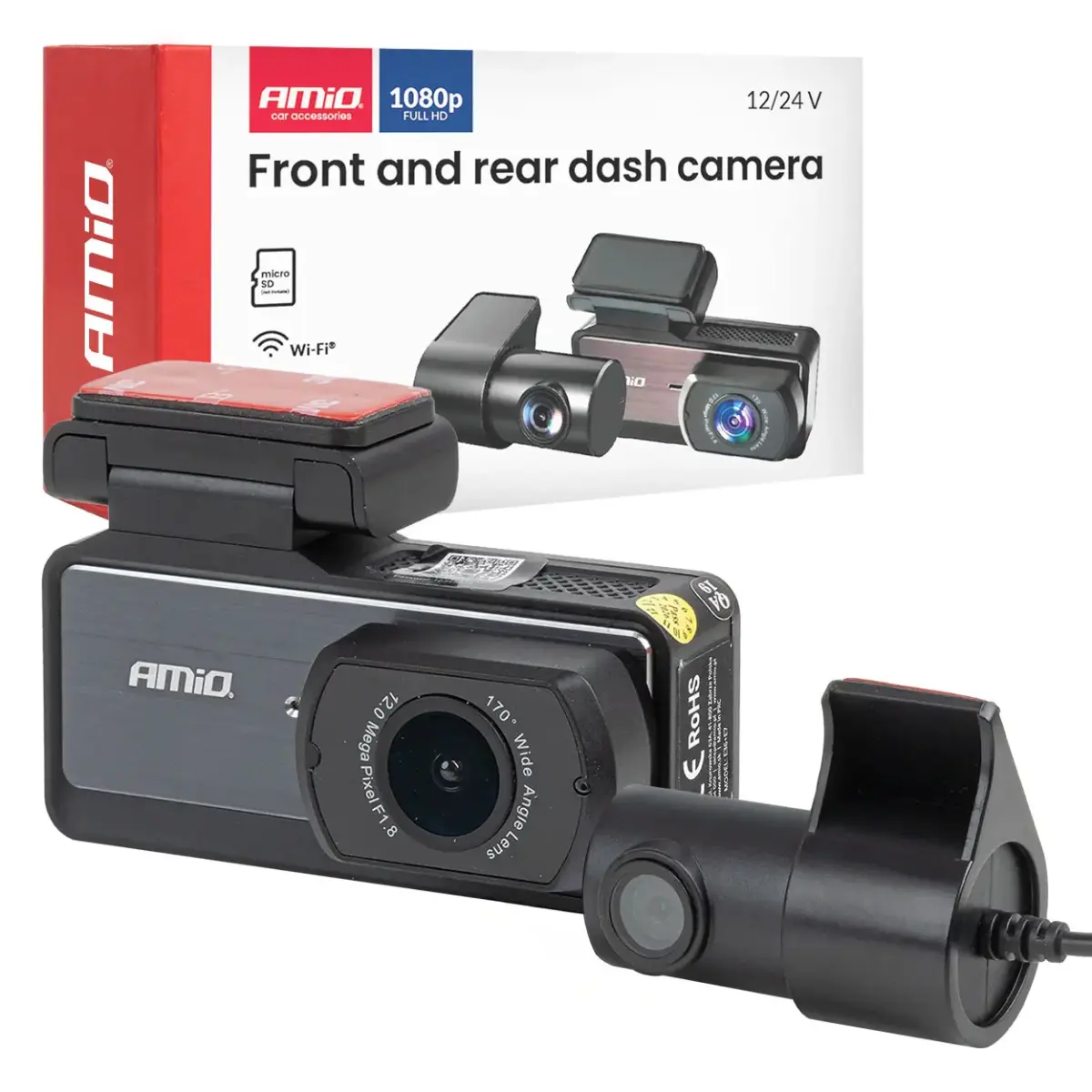 Front and rear dash camera 1K