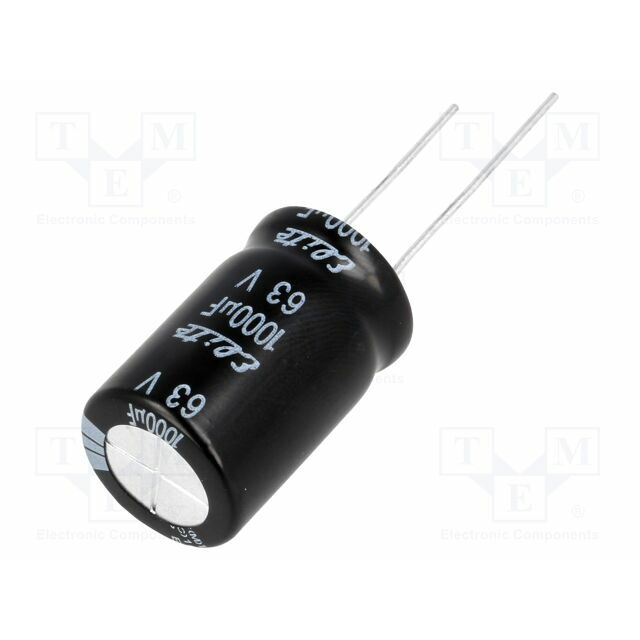 ELITE Capacitor: electrolytic; THT; 1000uF; 63VDC