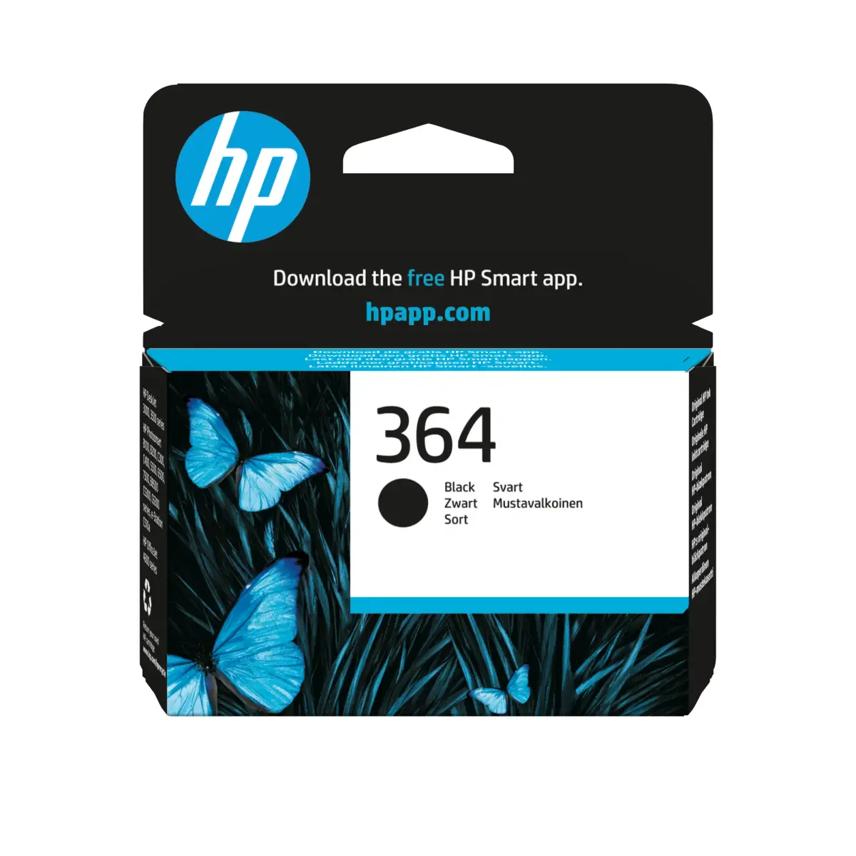 HP 364 Sort 250 sider Blæk