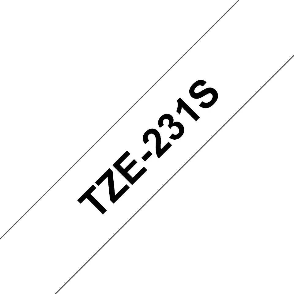 BROTHER TZE231S2 black/white 12mm 4m |