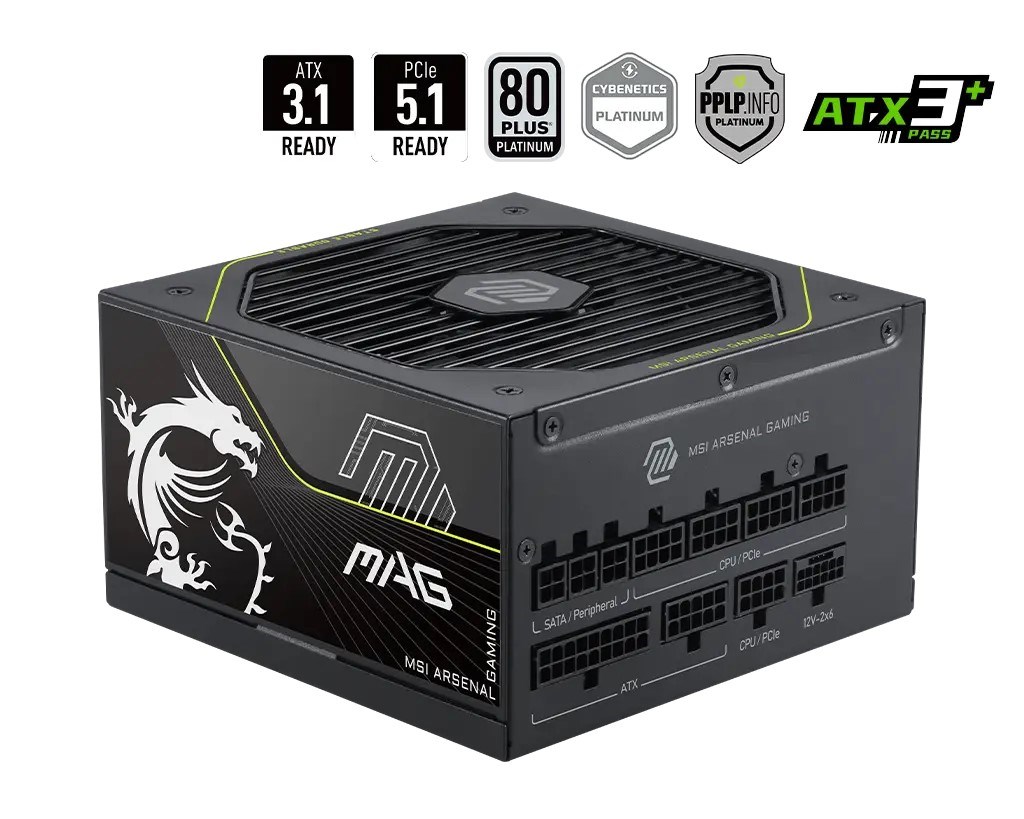 MSI MAG A1000PLS PCIE5 power supply