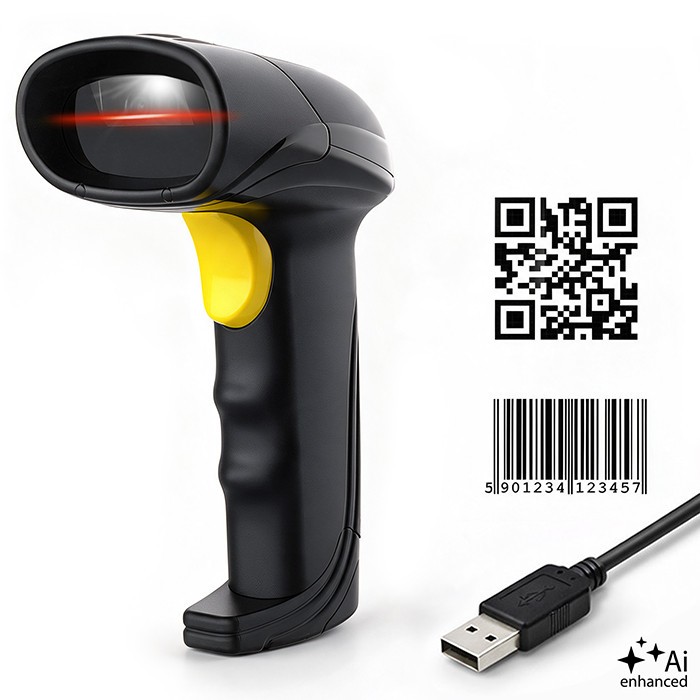QOLTEC Barcode scanner 1D 2D QR
